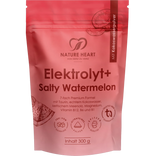 Elektrolyt+ Salty Watermelon mit Kokoswasserpulver und 7-fach Premium-Formel aus Taurin, echtem Kokoswasser, keltischem Meersalz, Magnesium sowie Vitamin B12, B6 und B1, 300 g im rosa Standbeutel mit sucralosefreier, ultrafeiner Pulverformel und Spitzenqualität.