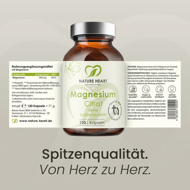 Nature Heart Mineralstoffe Magnesium Citrat