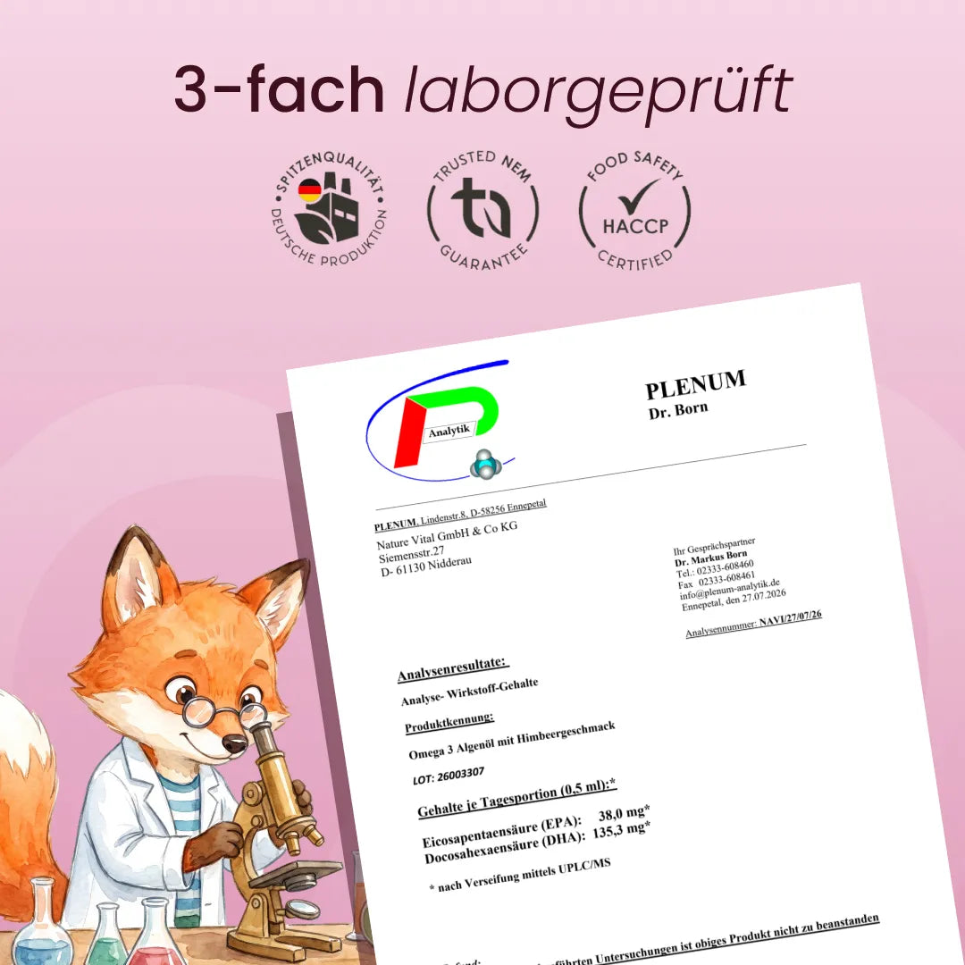 Nature Heart Fettsäuren Cleverfuchs Omega 3 Tropfen vegan