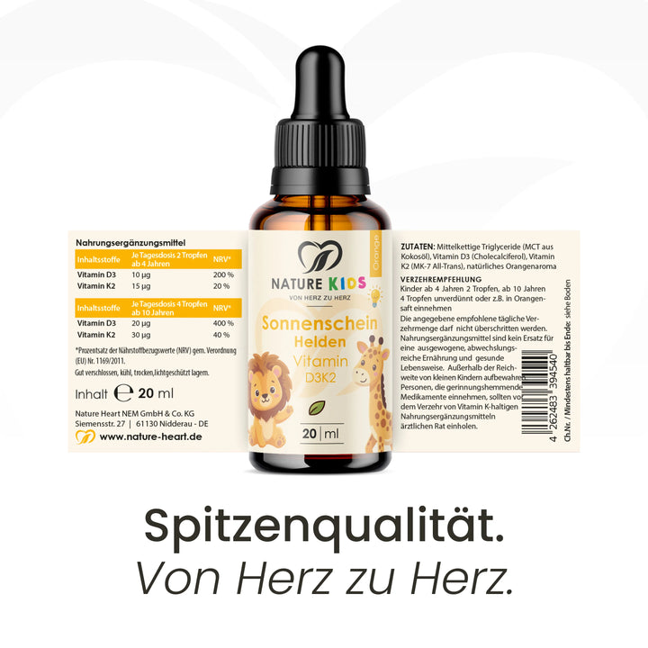 Nature Heart Mikronährstoff-Komplex Sonnenschein Helden - Vitamin D3K2